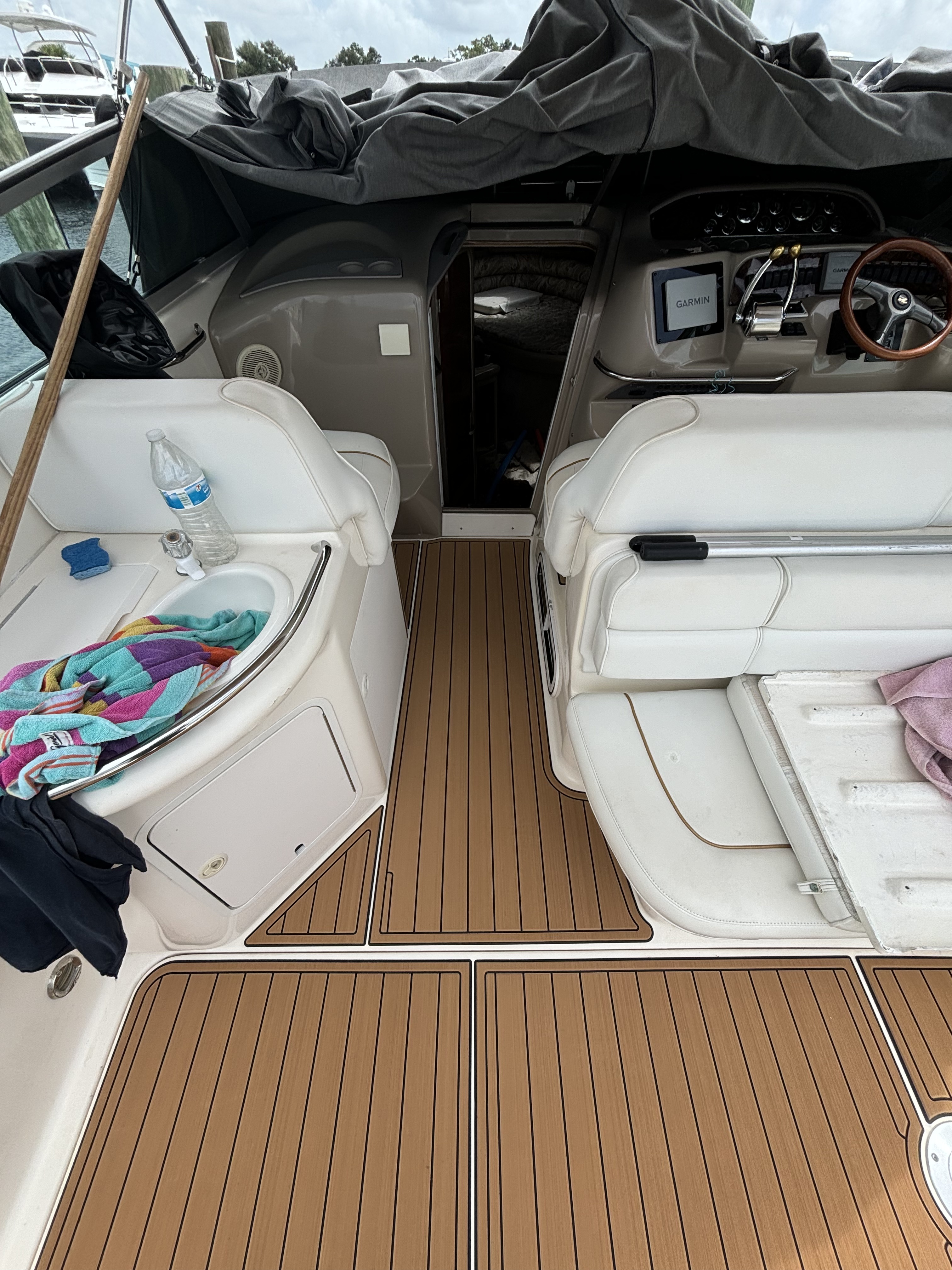 SeaDek helm pad and console flooring